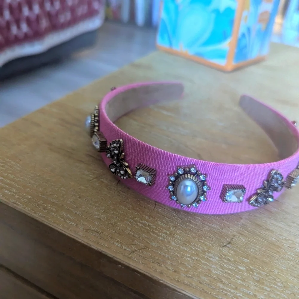 Embellished Pink Headband NWOT